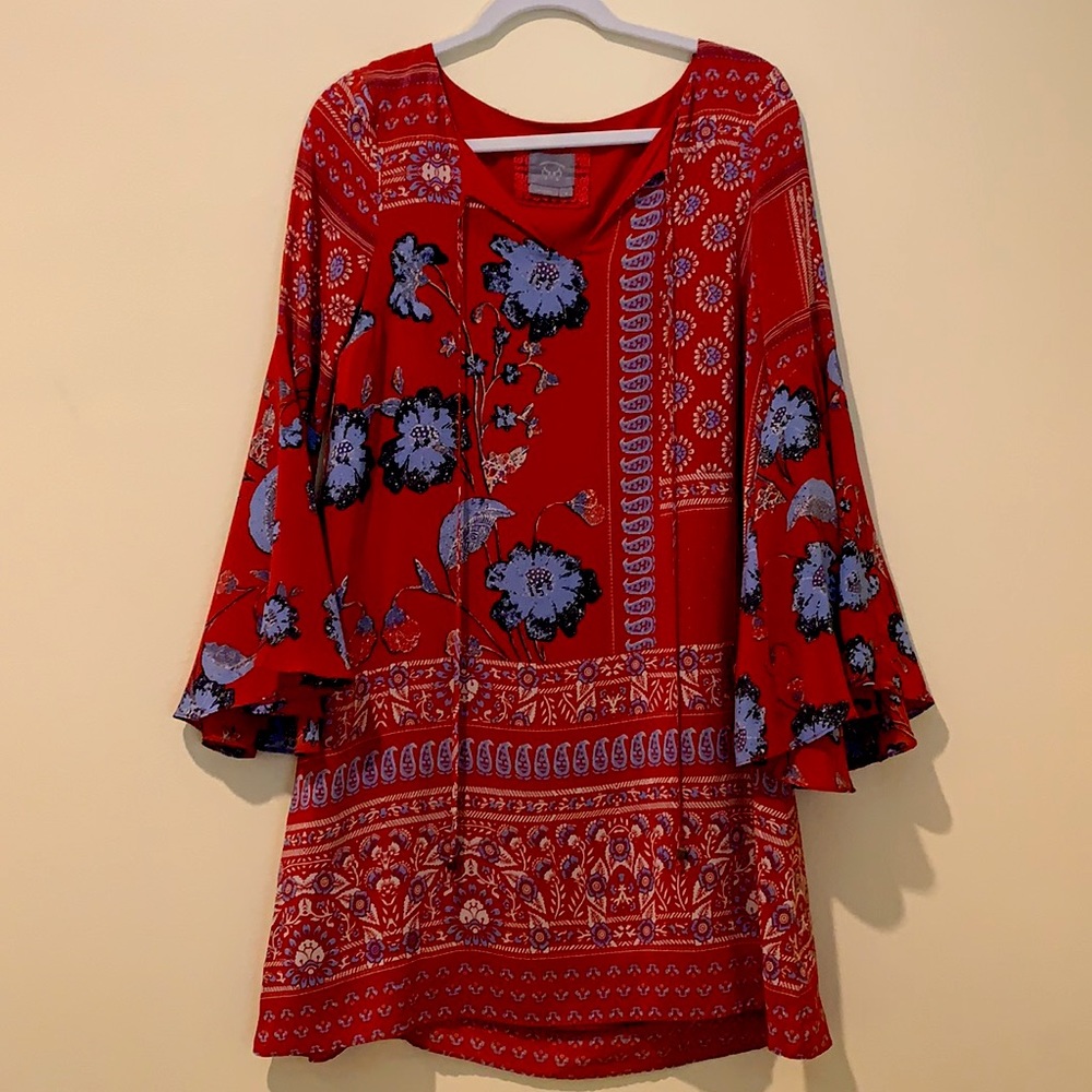 anthropology red dress